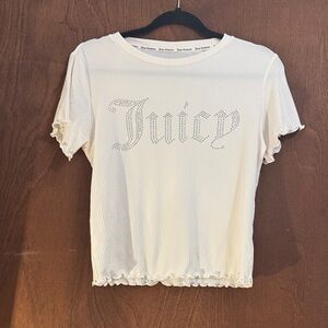 Juicy Couture Cream Ruffle Sleeve Tee